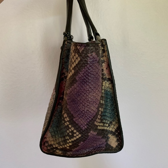 Coach Crosby Mini Carryall Python Leather Purse - Picture 4 of 6